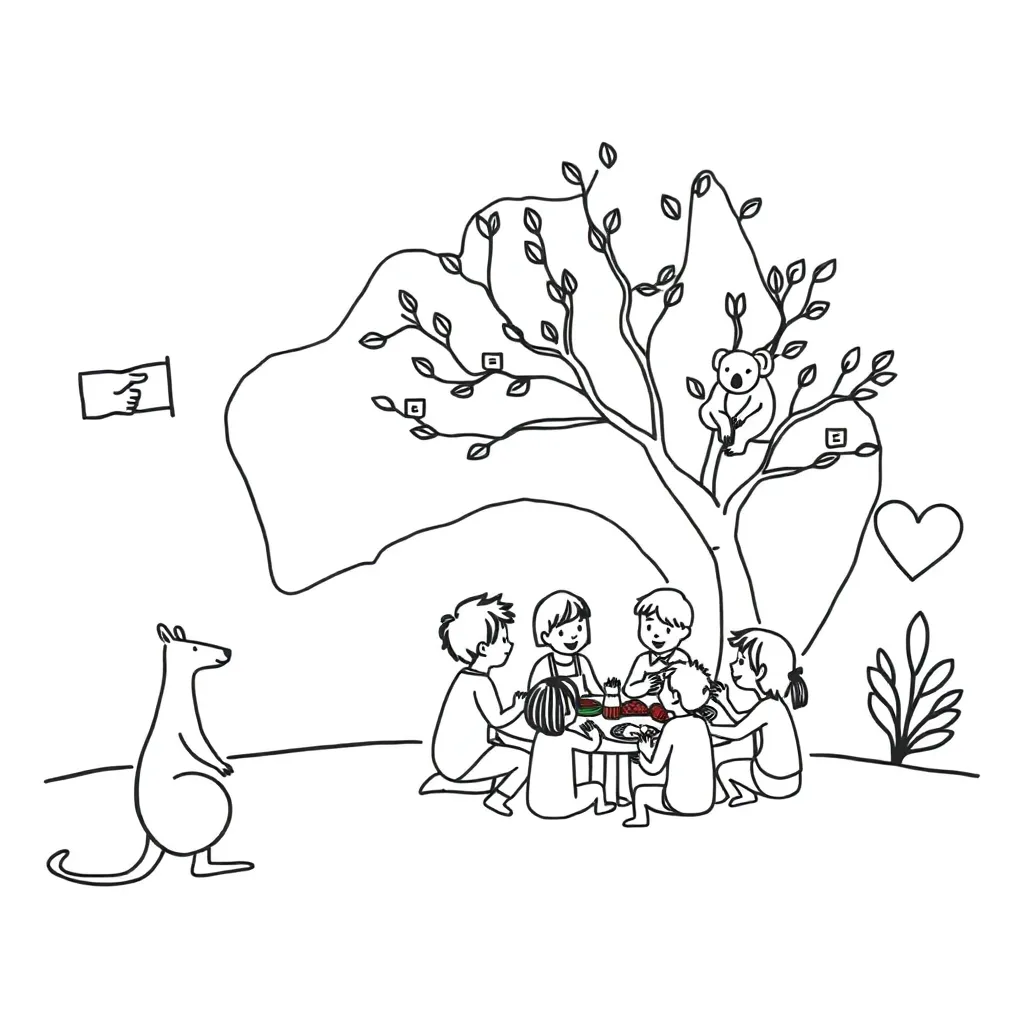 Portrait of Confucius teaching students
