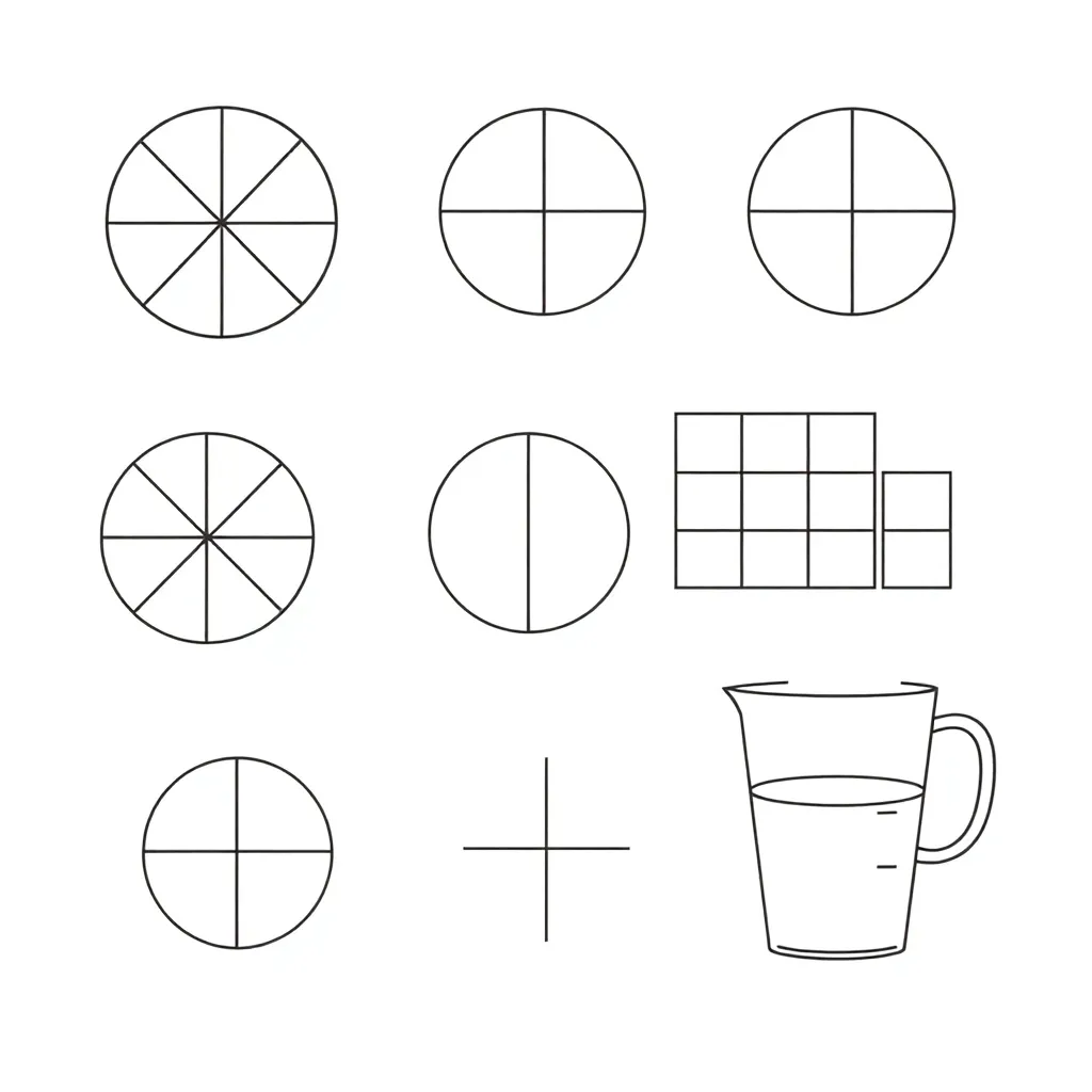 Fraction math symbols