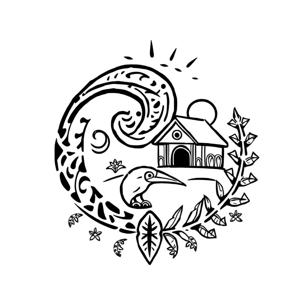 Film camera and visual elements illustration
