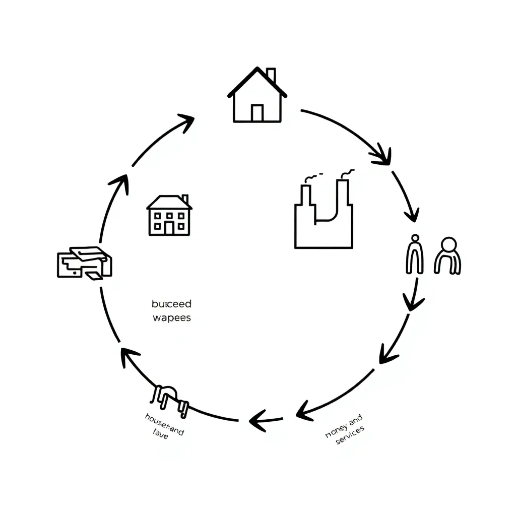 Circular flow diagram illustration
