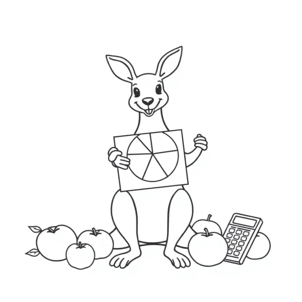 Fractions, decimals and percentages illustration