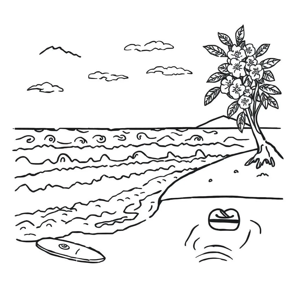 Māori waka on coastal waters
