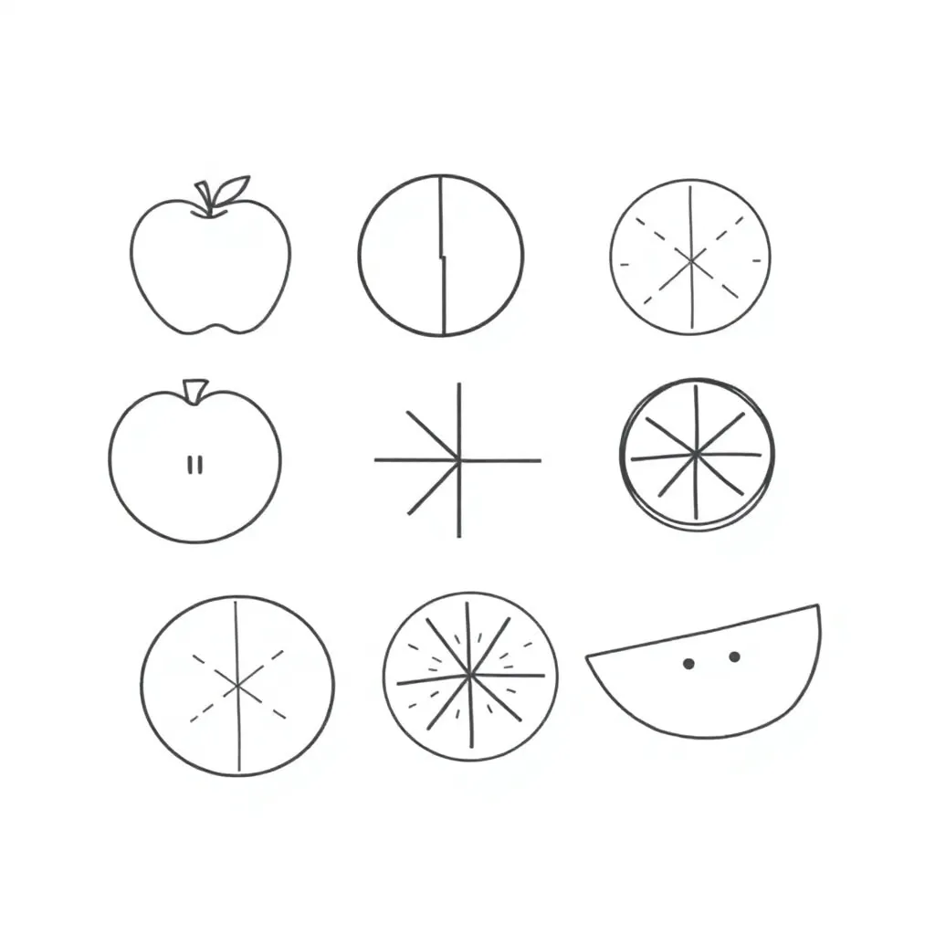 Fractions worksheet illustration