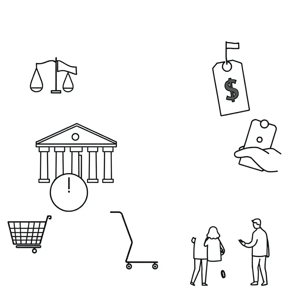 Market economics illustration