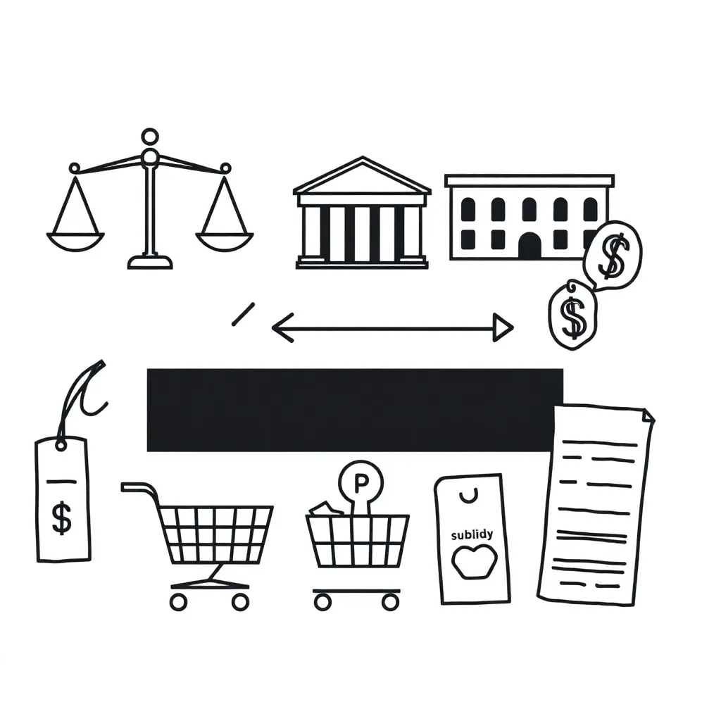 Market economics illustration