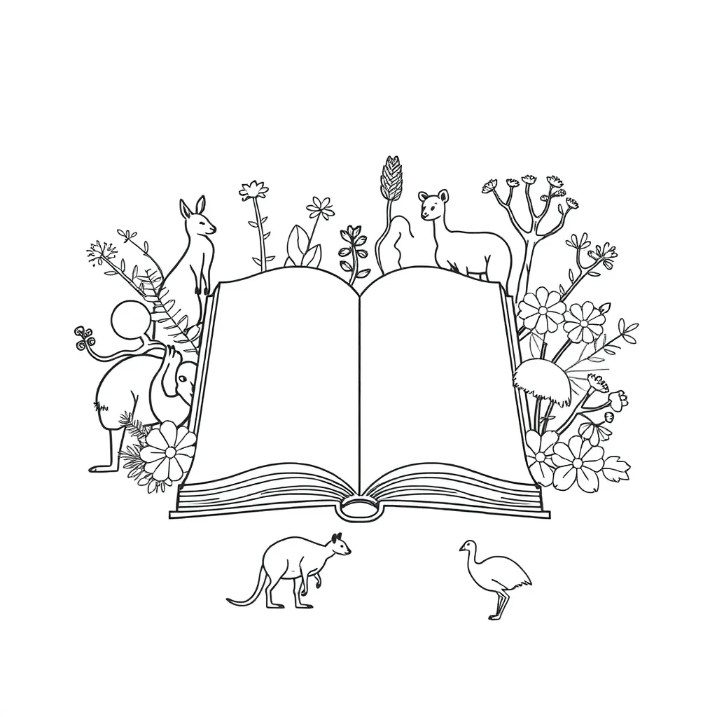 Book analysis illustration