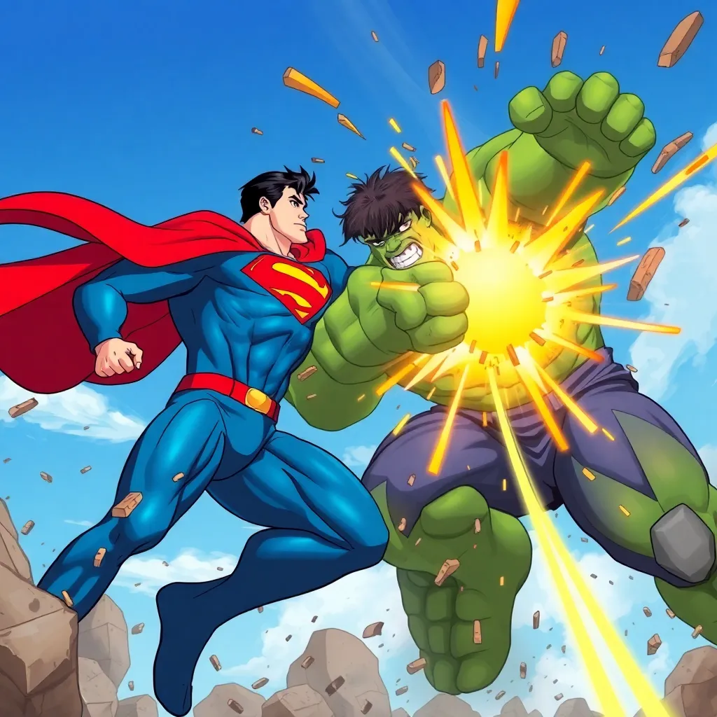 Superman comic book and reading illustration