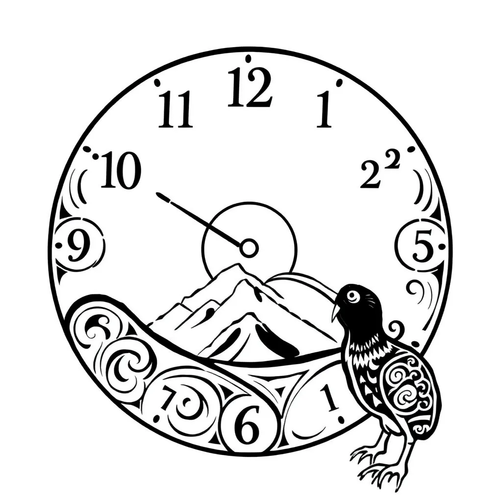 Analogue clock showing time