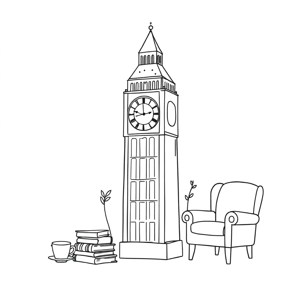 Analogue clock showing time