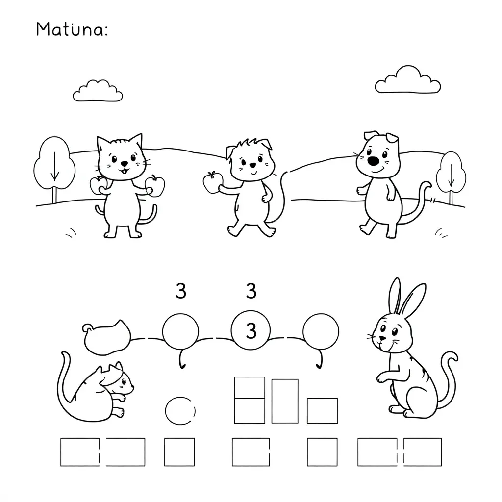 Math addition illustration