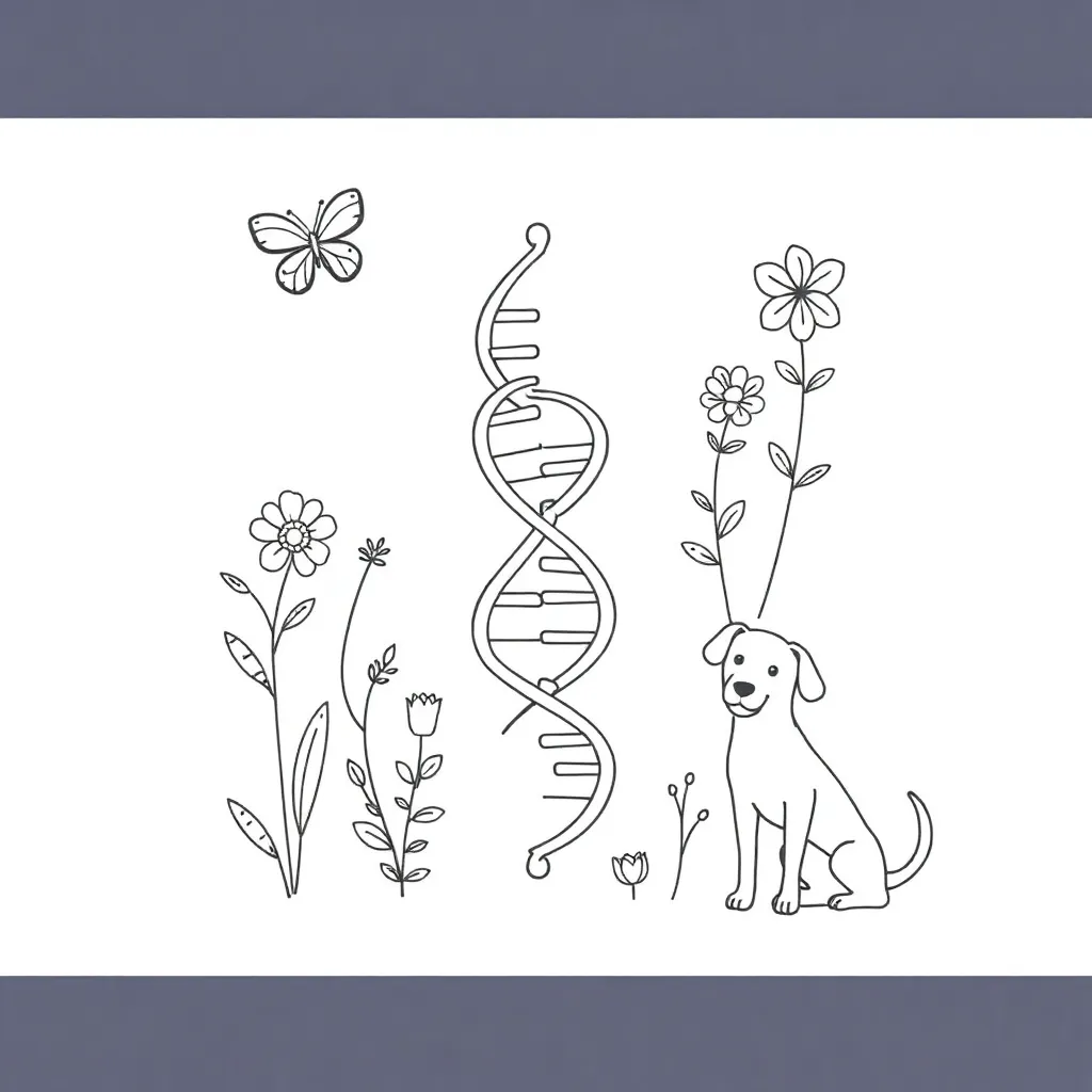 DNA double helix and inheritance illustration