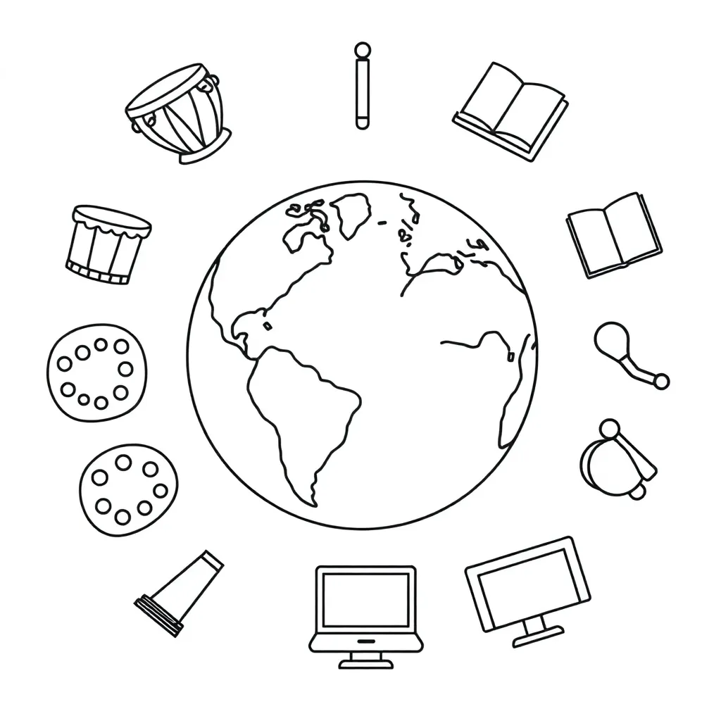 Students researching with books and computers