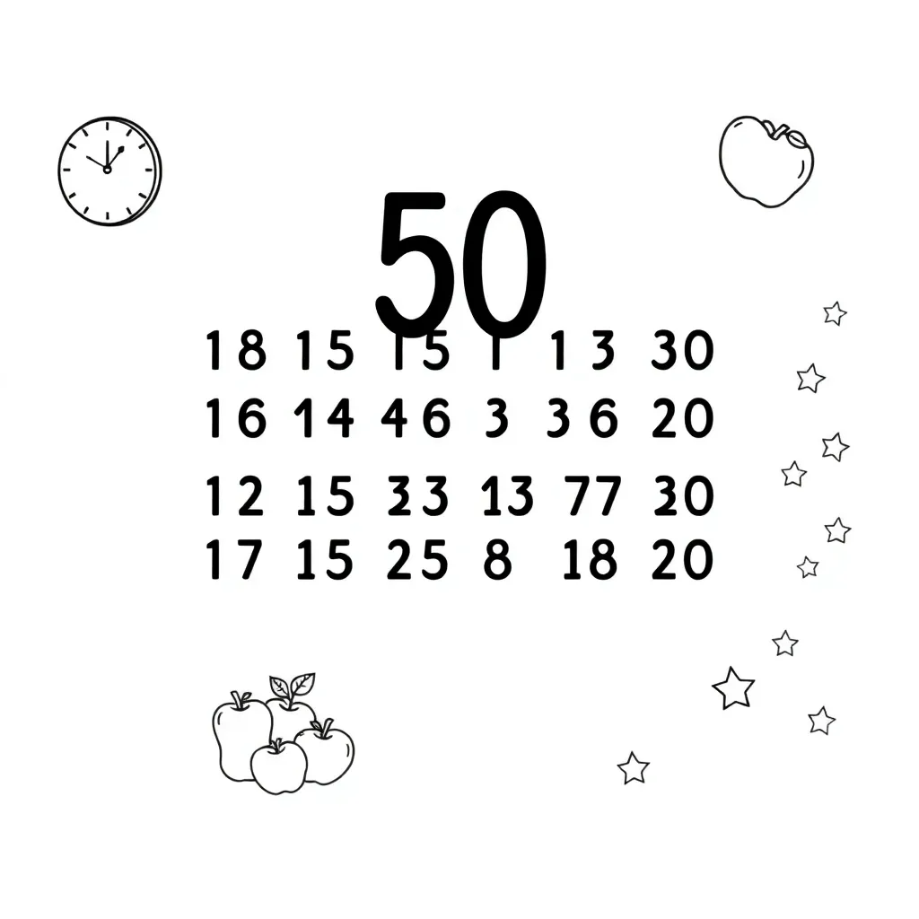 Numbers and place value chart illustration