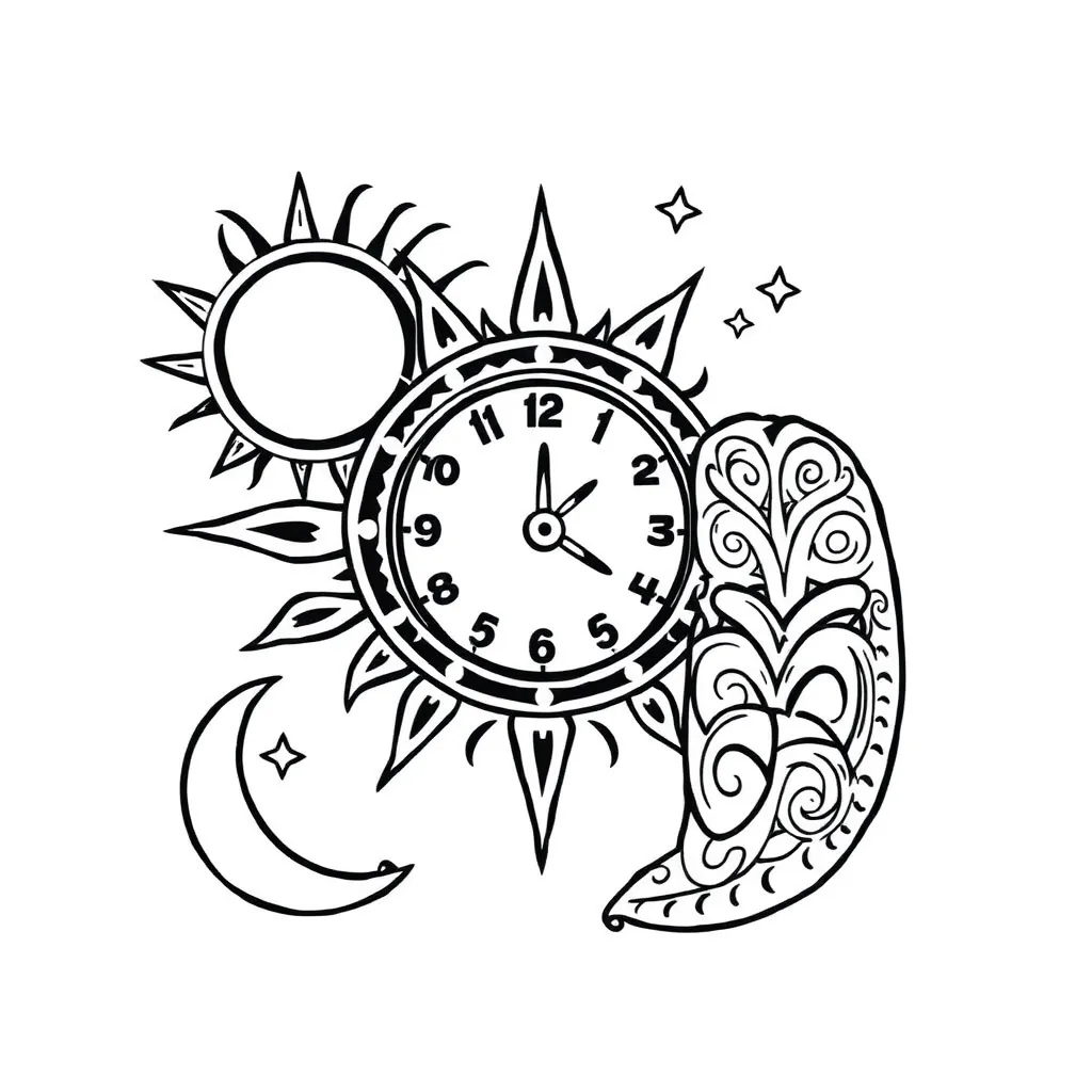 Clock and calendar illustration
