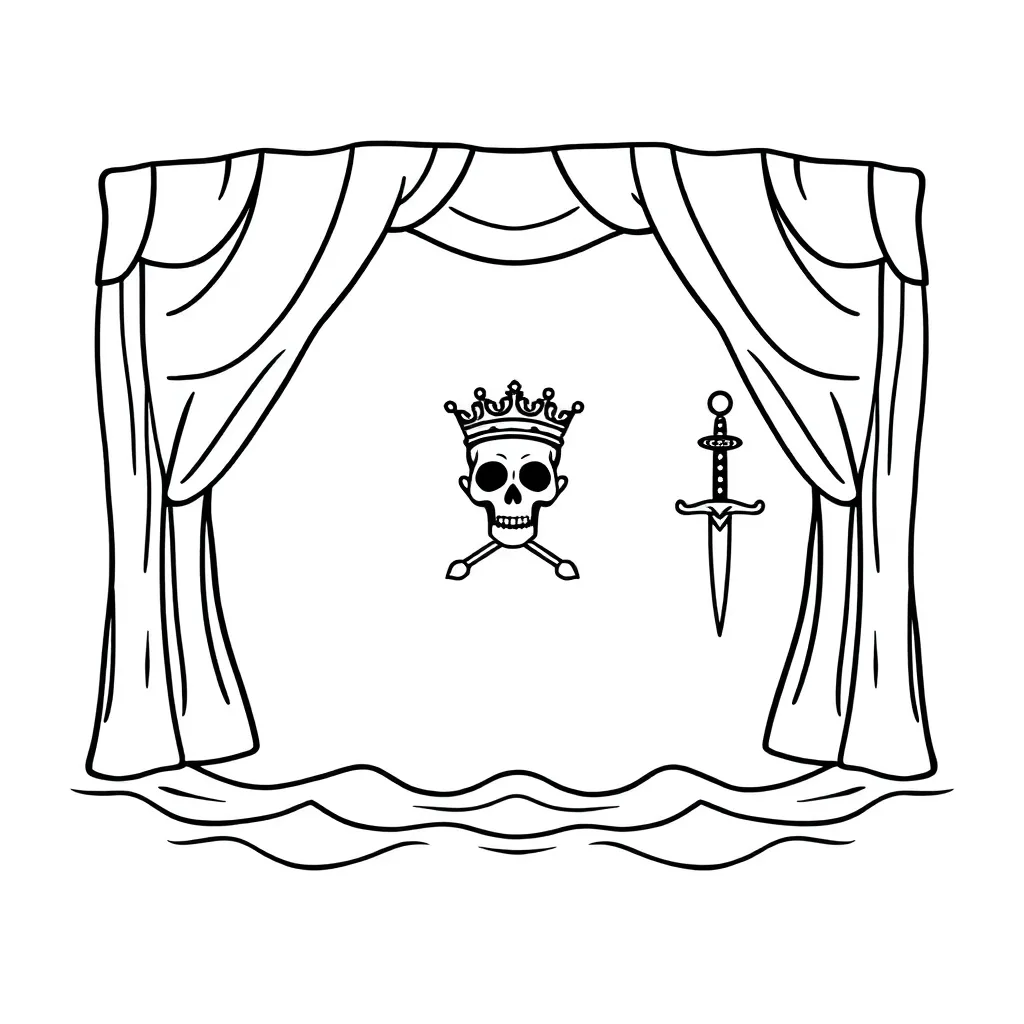 Shakespeare and Macbeth illustration
