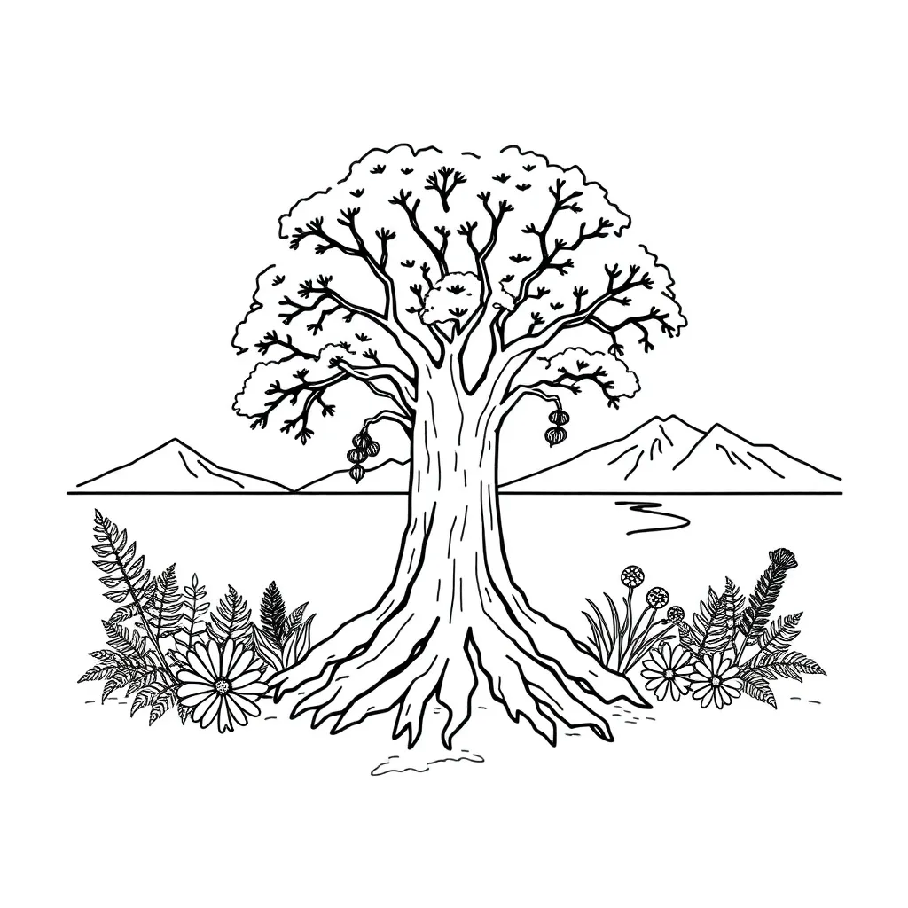 Historic school building illustration