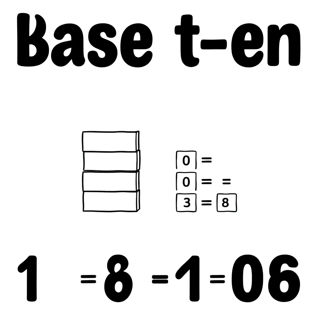 Base ten blocks illustration