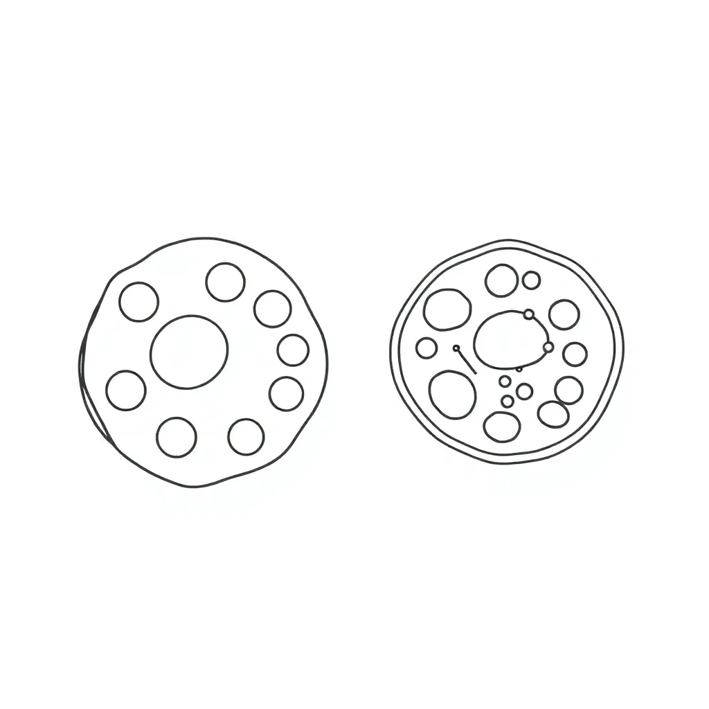 Microscopic cell structures