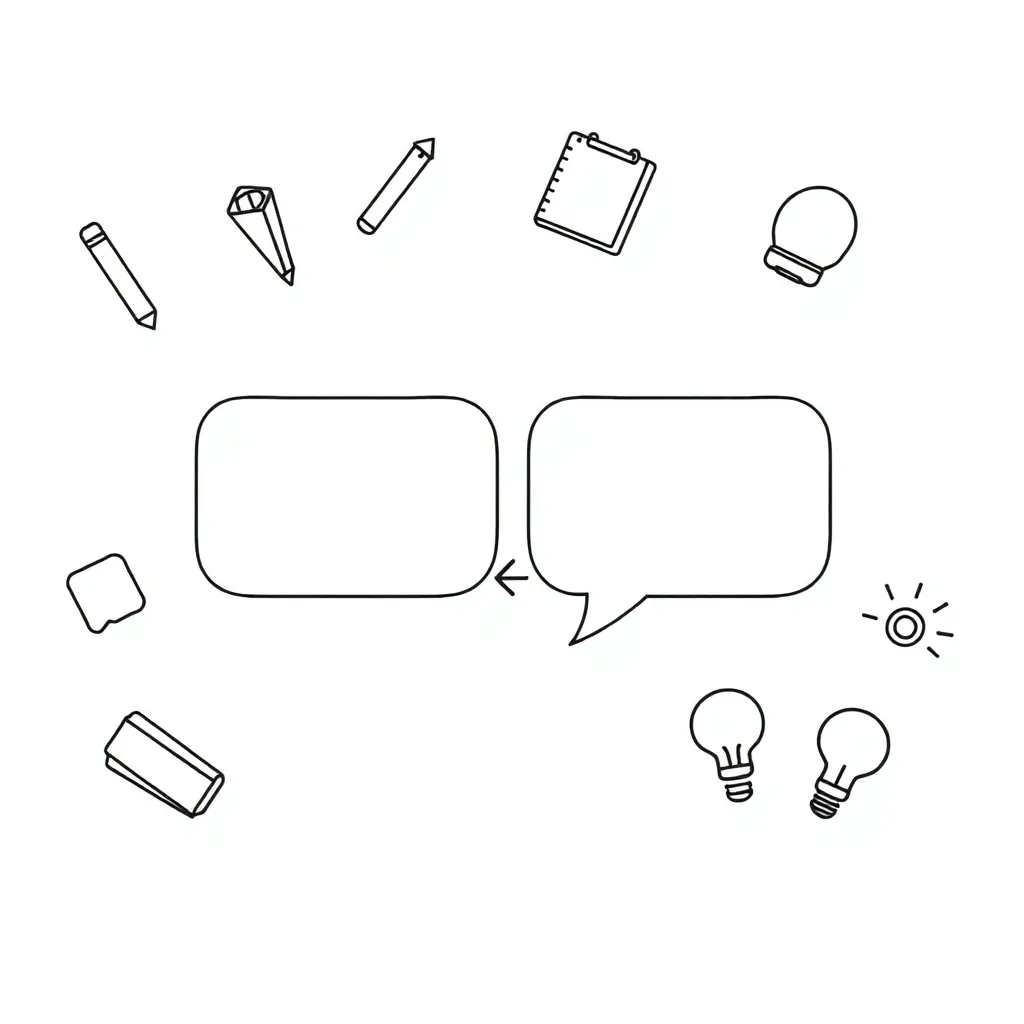 Two puzzle pieces connecting together representing compound sentences