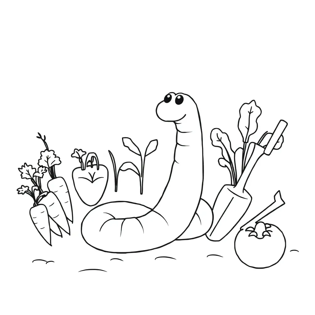 Earthworm anatomy diagram