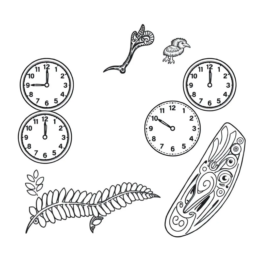 Clock showing time