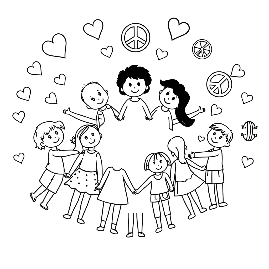 French social justice themed illustration