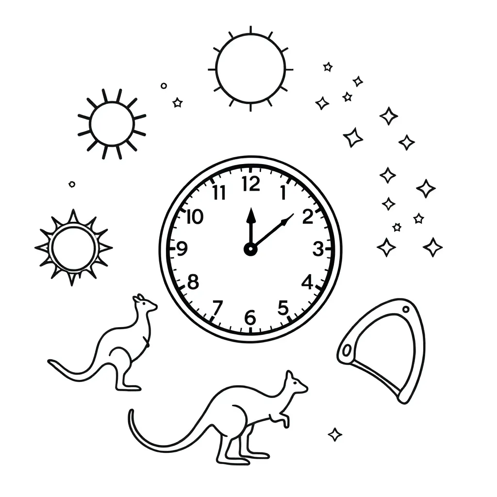Clock showing different times