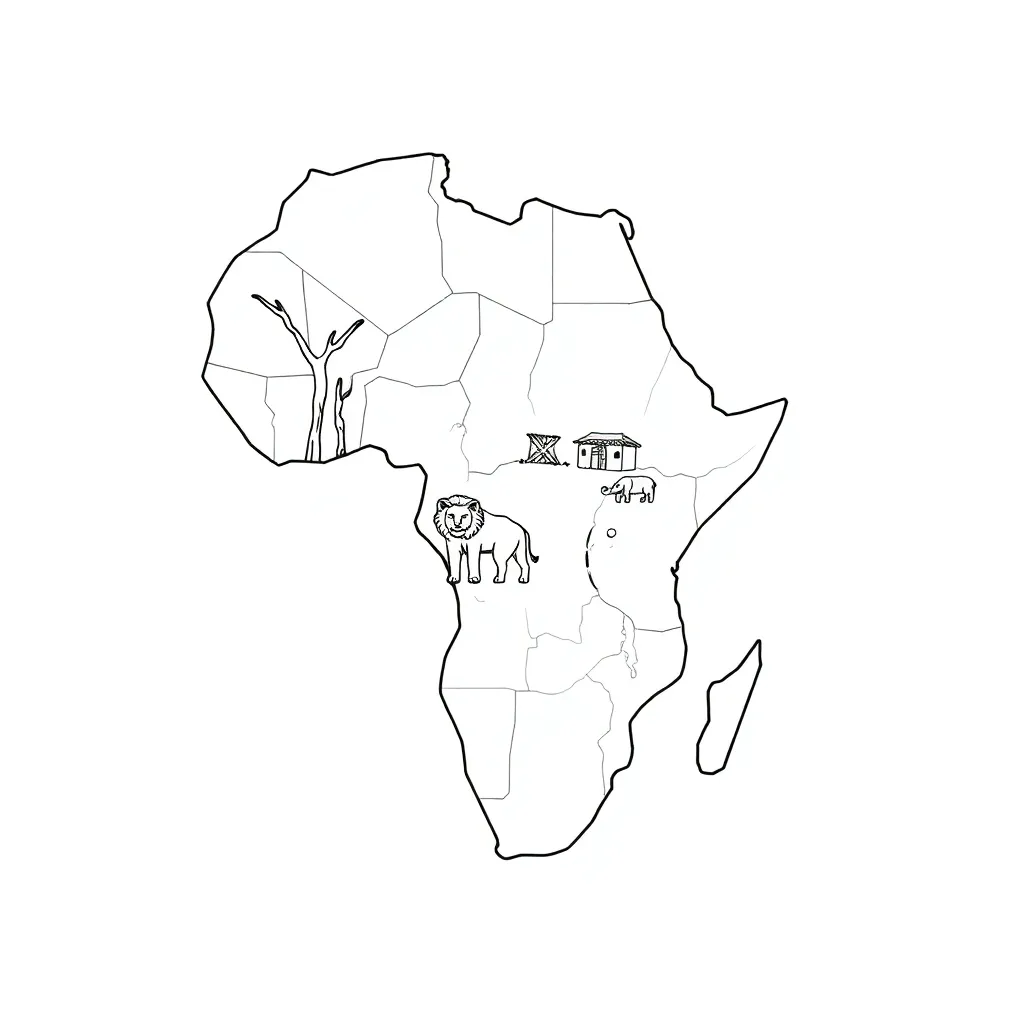 French colonial map illustration