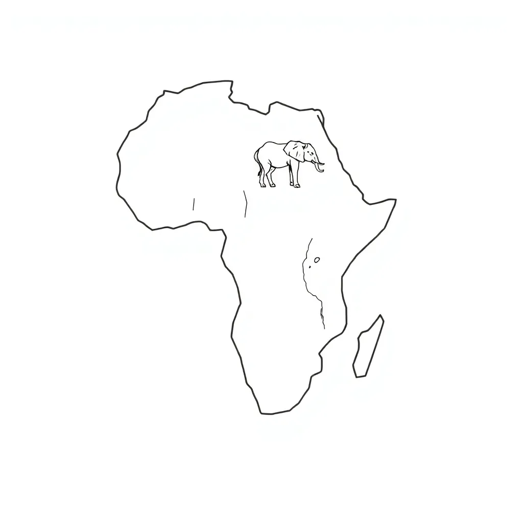 Map of Africa outline