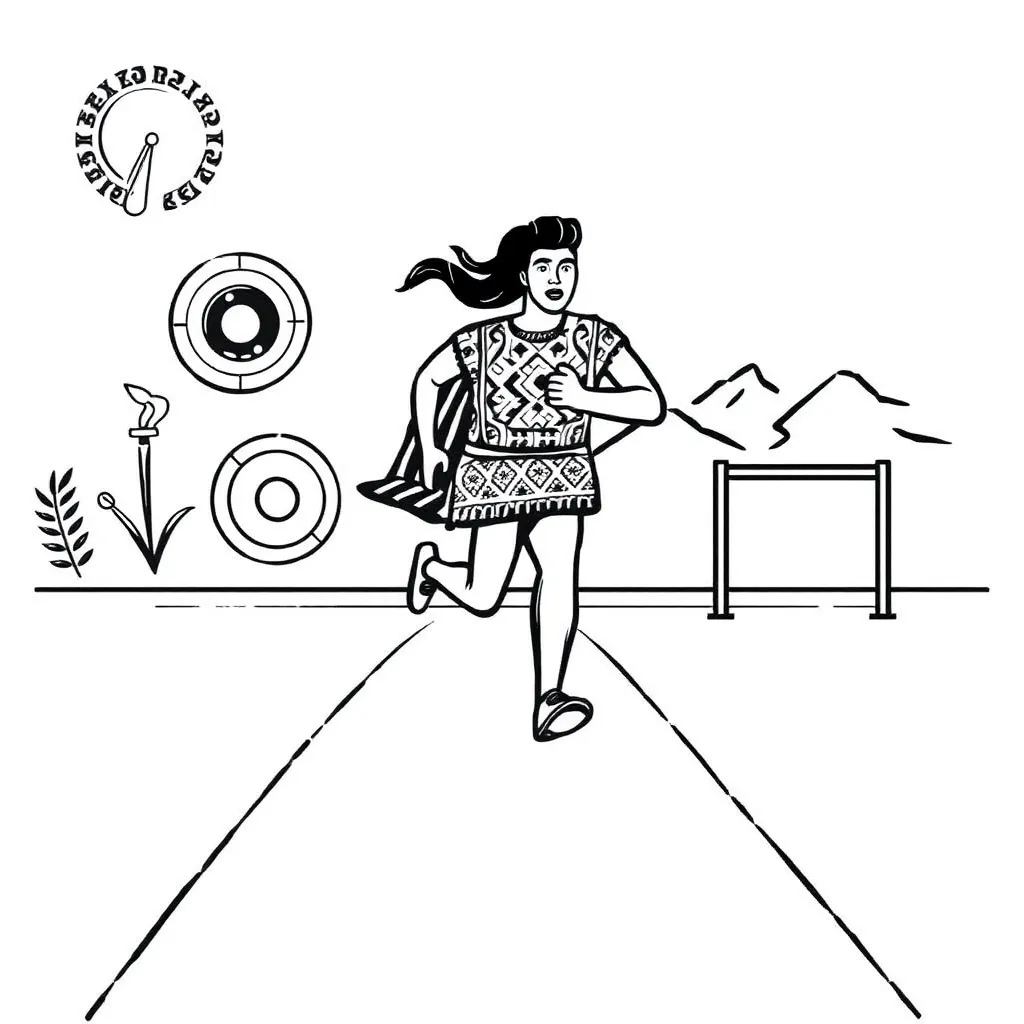 Children running and jumping in athletics
