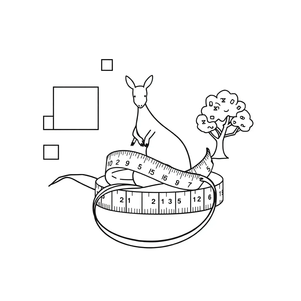 Shapes and measurement tools illustration