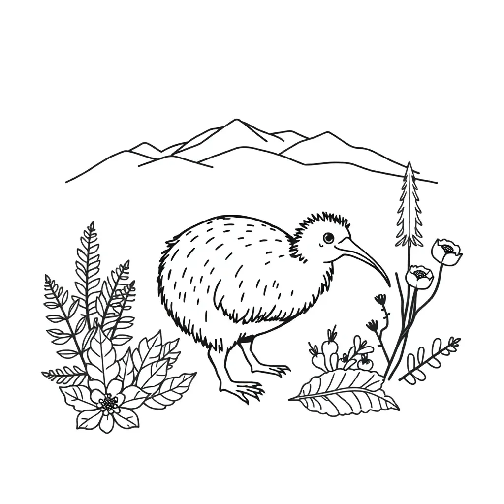 Māori writing and storytelling illustration