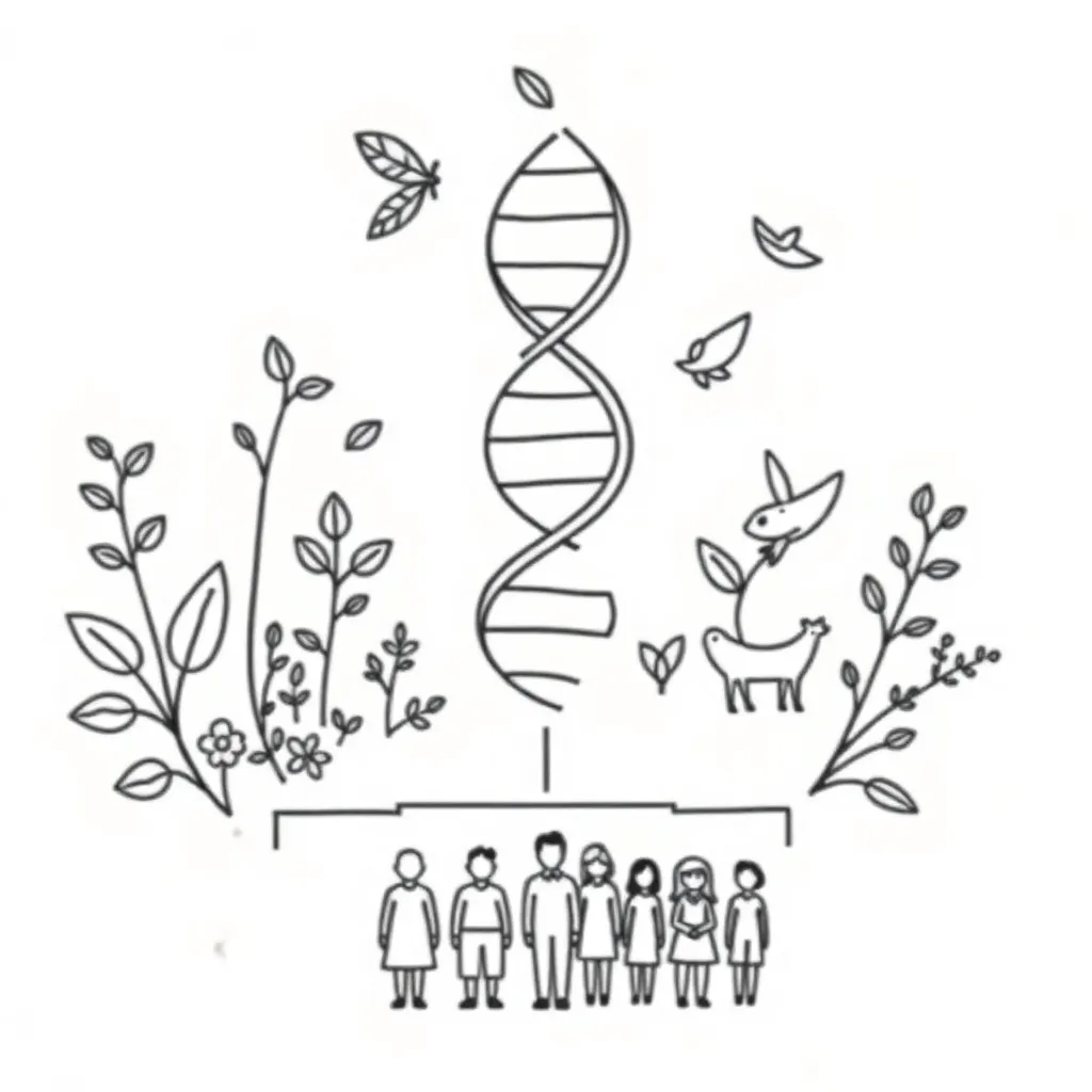 DNA and chromosome illustration