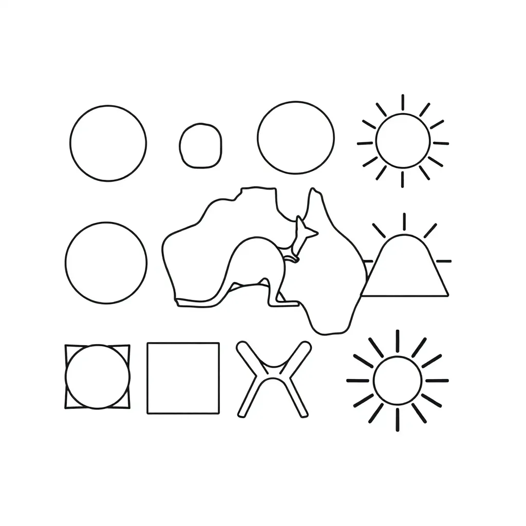 Various 2D shapes including circles, squares, triangles and rectangles