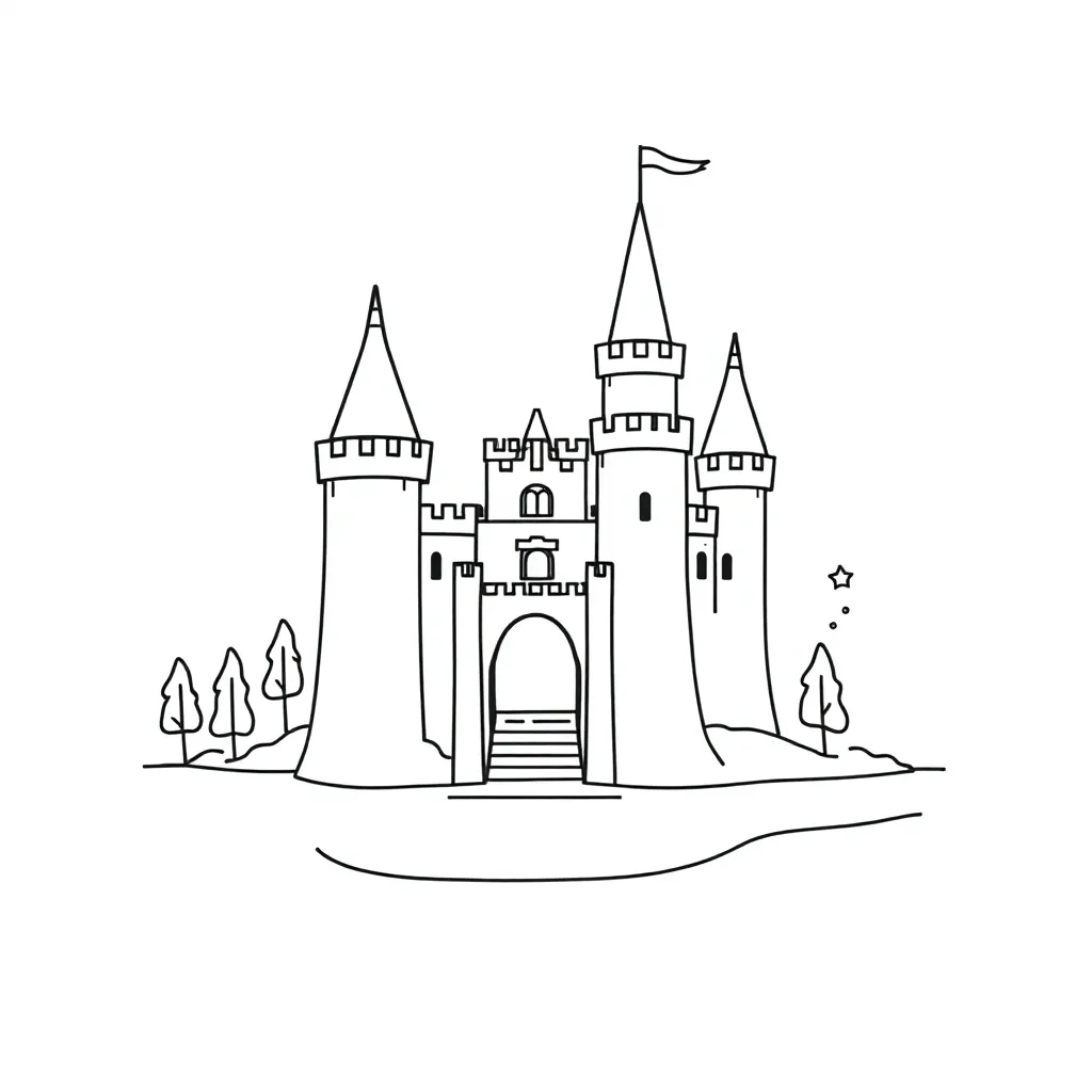 Geometric fortress with various shapes