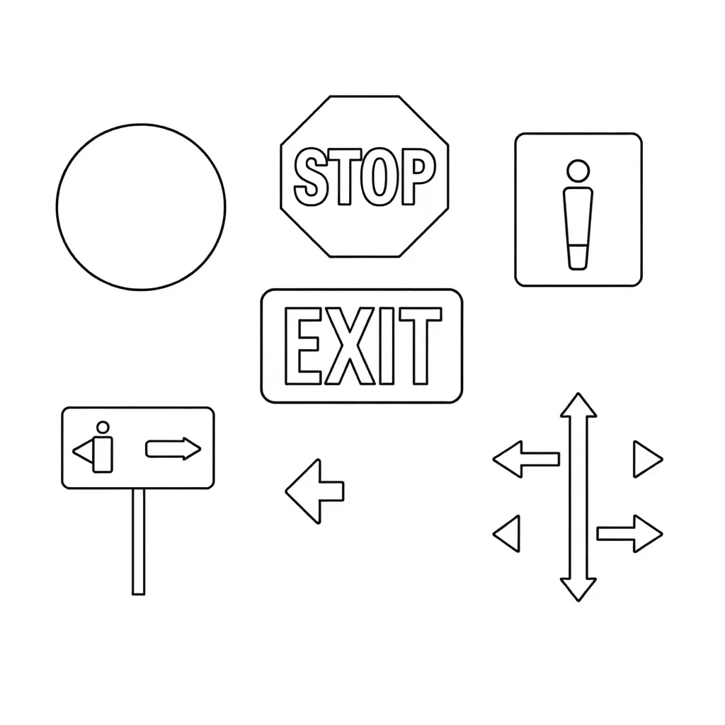 Various everyday signs and symbols