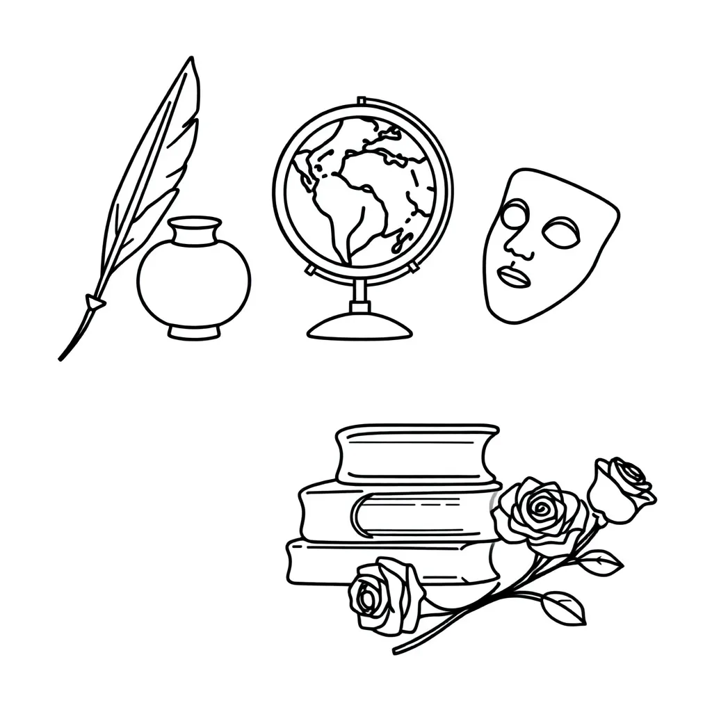 William Shakespeare portrait illustration