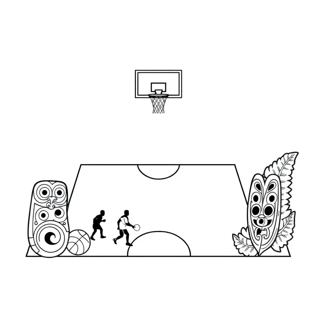 Basketball player dribbling