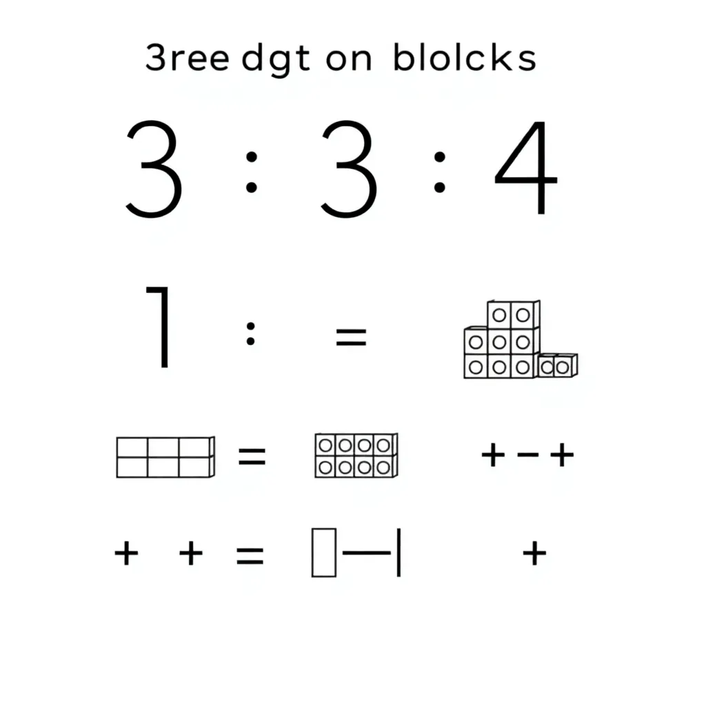 Base ten blocks illustration