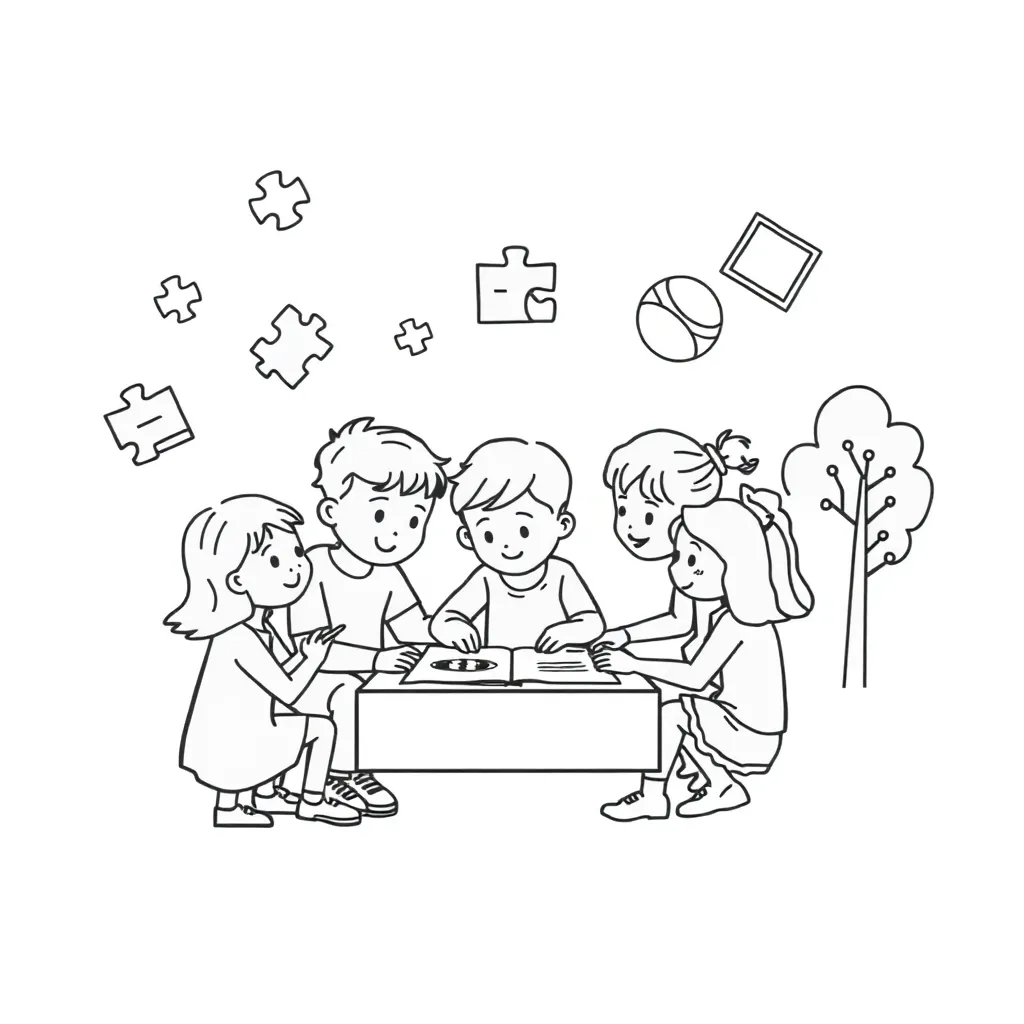 Students working together as a team