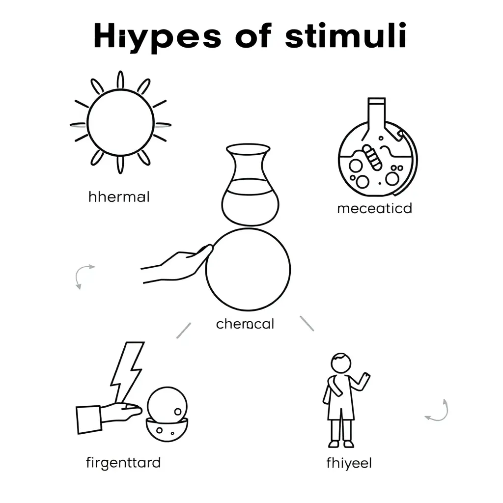 Brain responding to stimuli illustration
