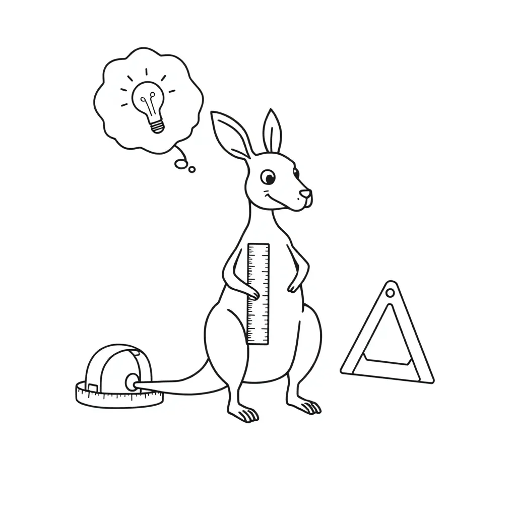 Thinking emoji with rulers and measuring tools