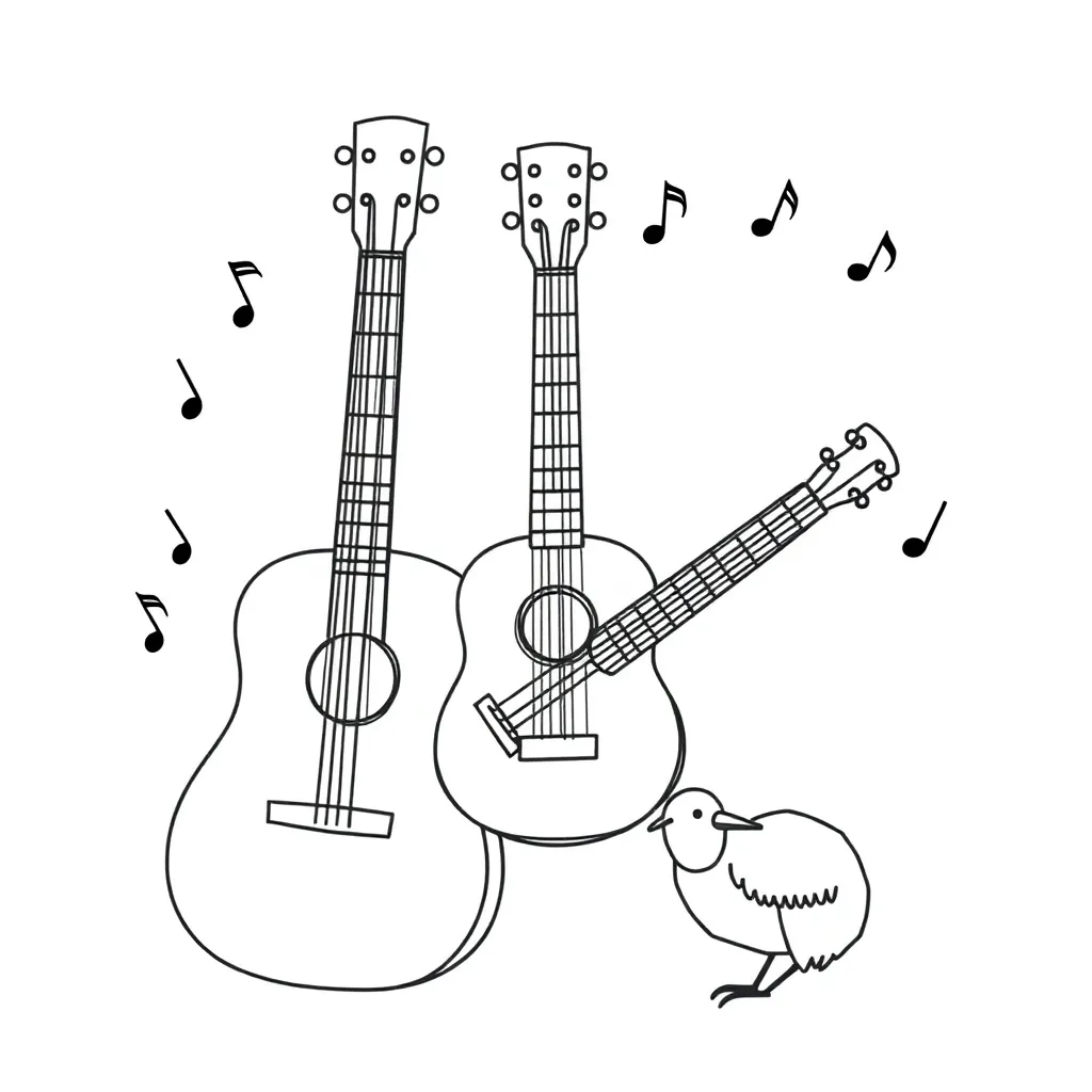 Ukulele with chord diagrams