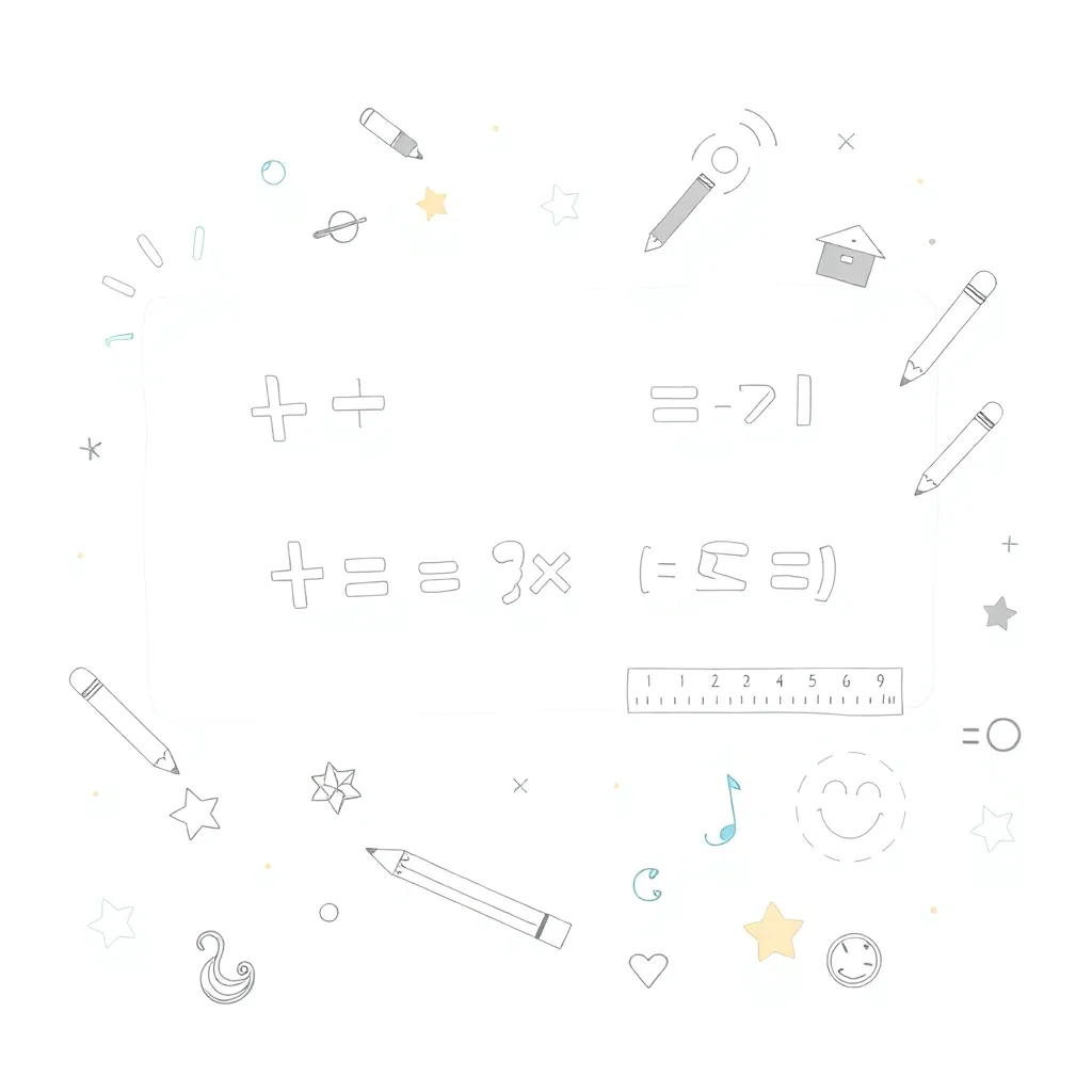 Math symbols and calculator