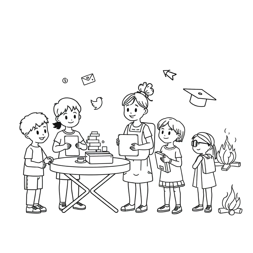 Work and employment vocabulary illustration
