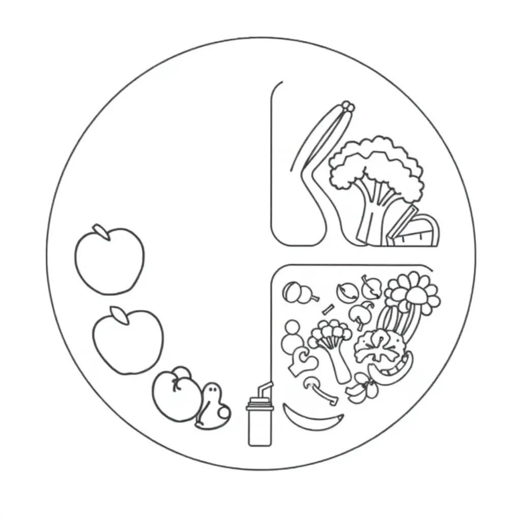 Healthy foods illustration