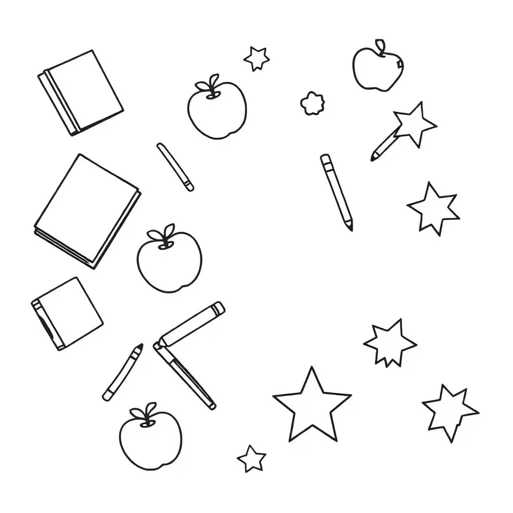 Student reading a book with sight words floating around