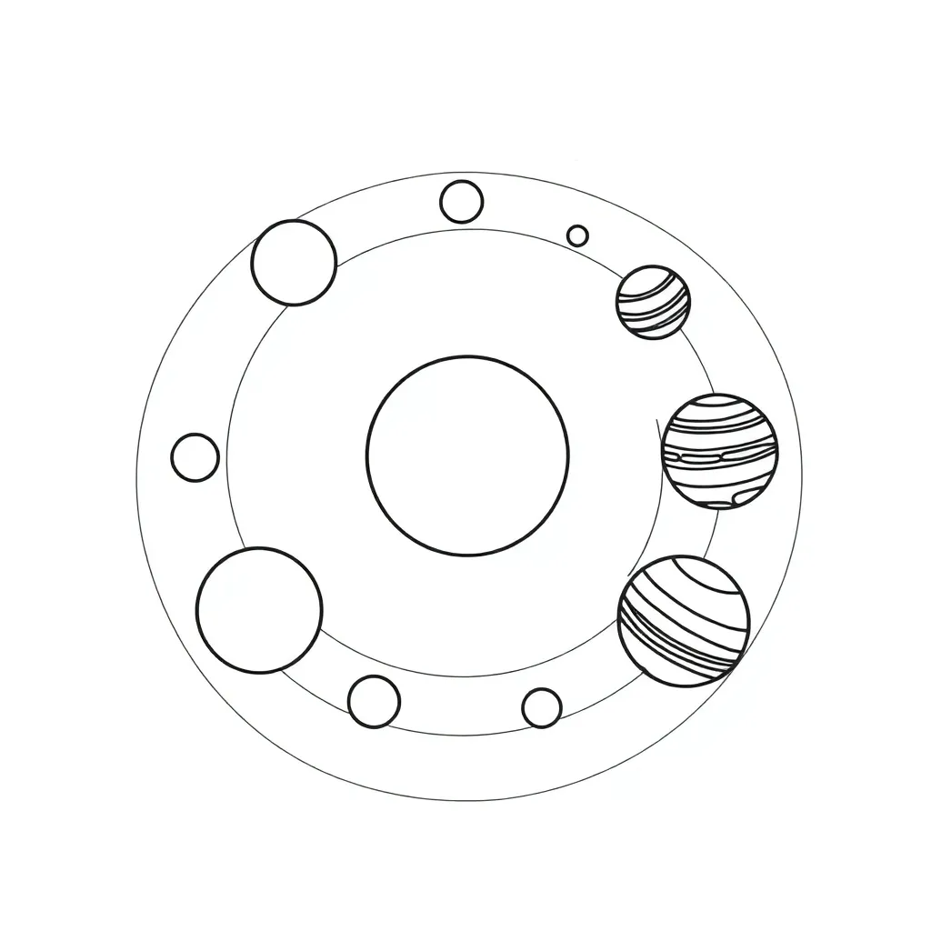 Solar system diagram
