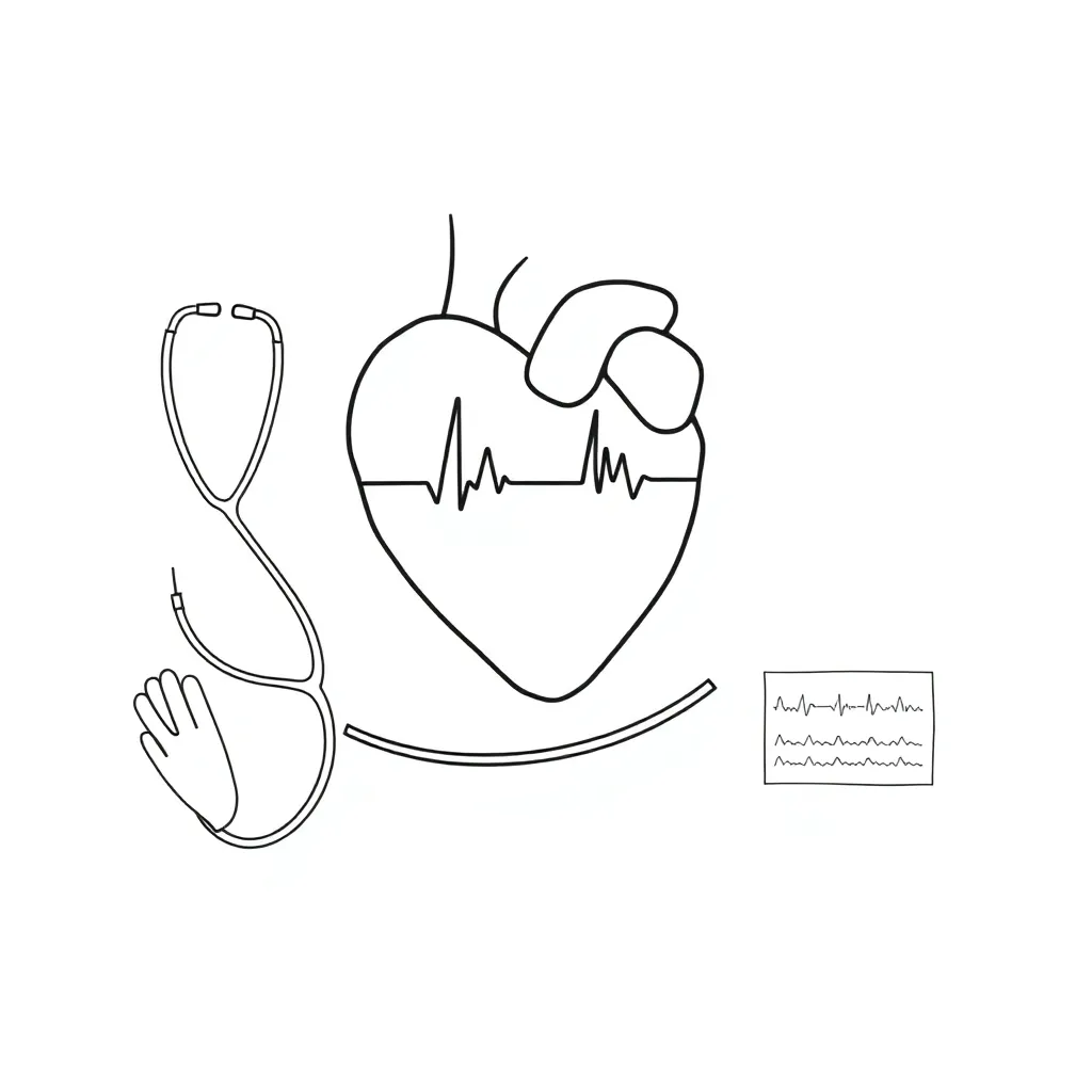 ECG waveform illustration