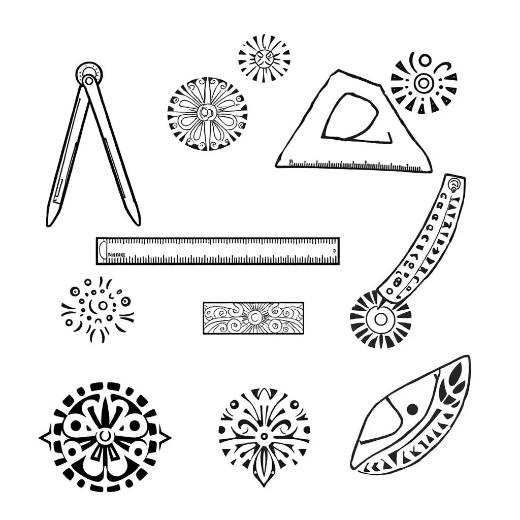 Digital tools and geometric shapes